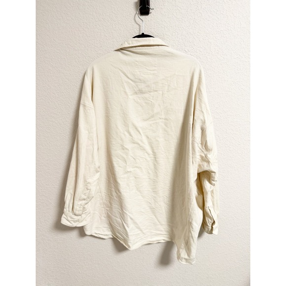 Frank & Eileen McLoghlin Oversized Utility Shirt Jacket In Natural Size M/L - Picture 4 of 8